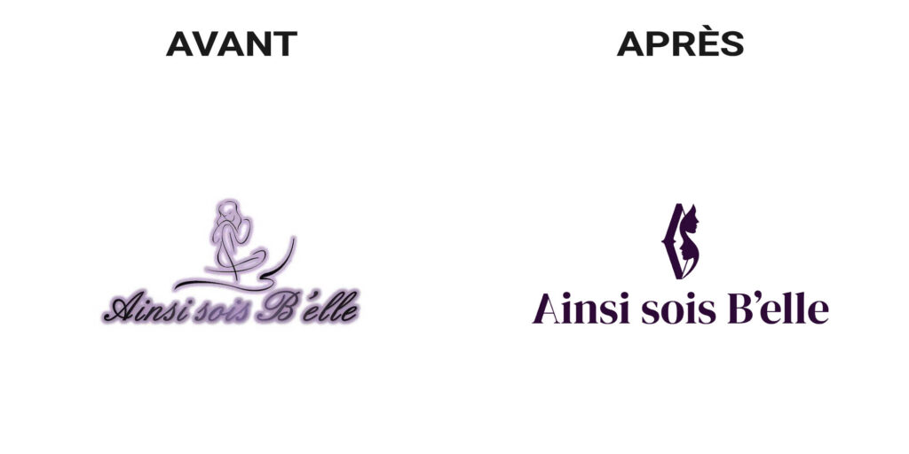 ainsi sois belle logo avant apres gdkpro ghislain dk pro graphiste