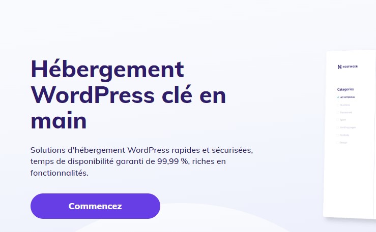 créer un siteweb wordpress avec Hostinger screenshot hpanel hewa agency 3